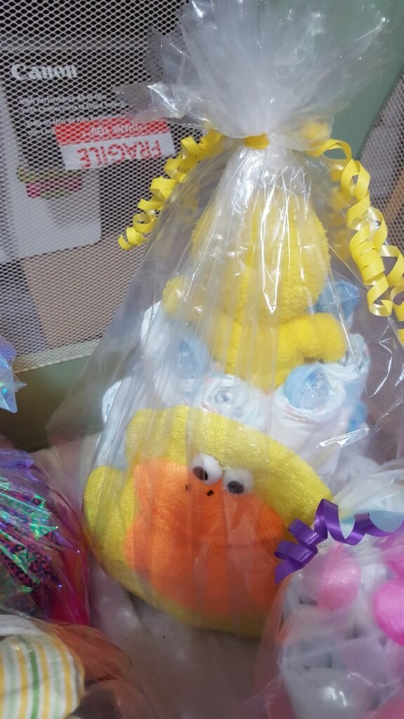 Yellow Celebration Diaper Cake