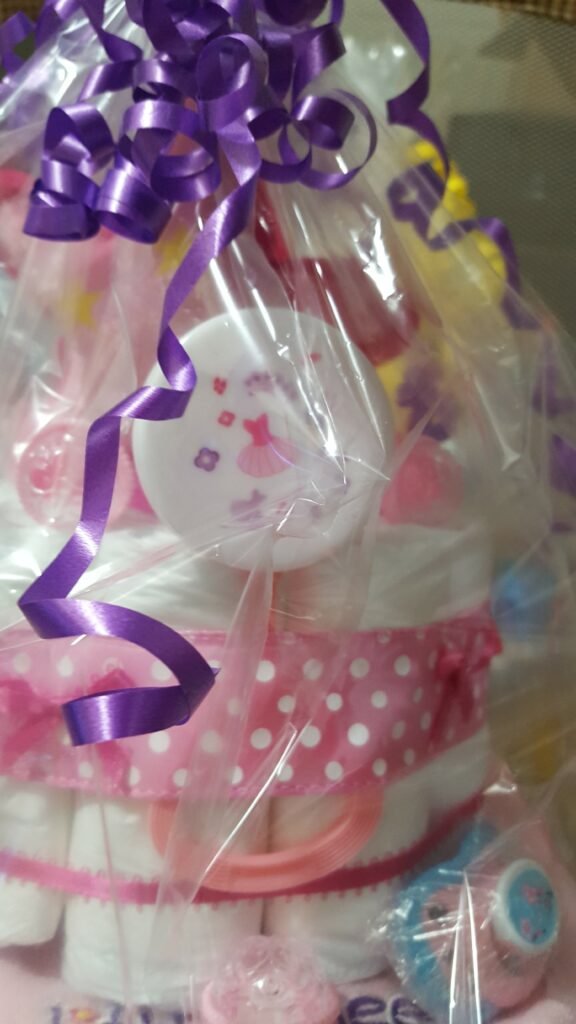 Pink Celebration Diaper Cake