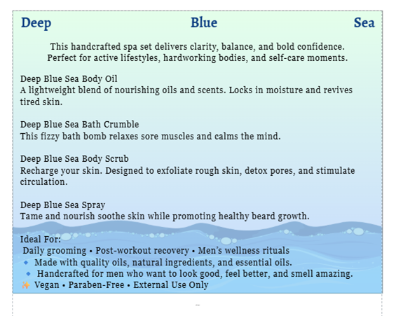 Blue Spa Gift Set