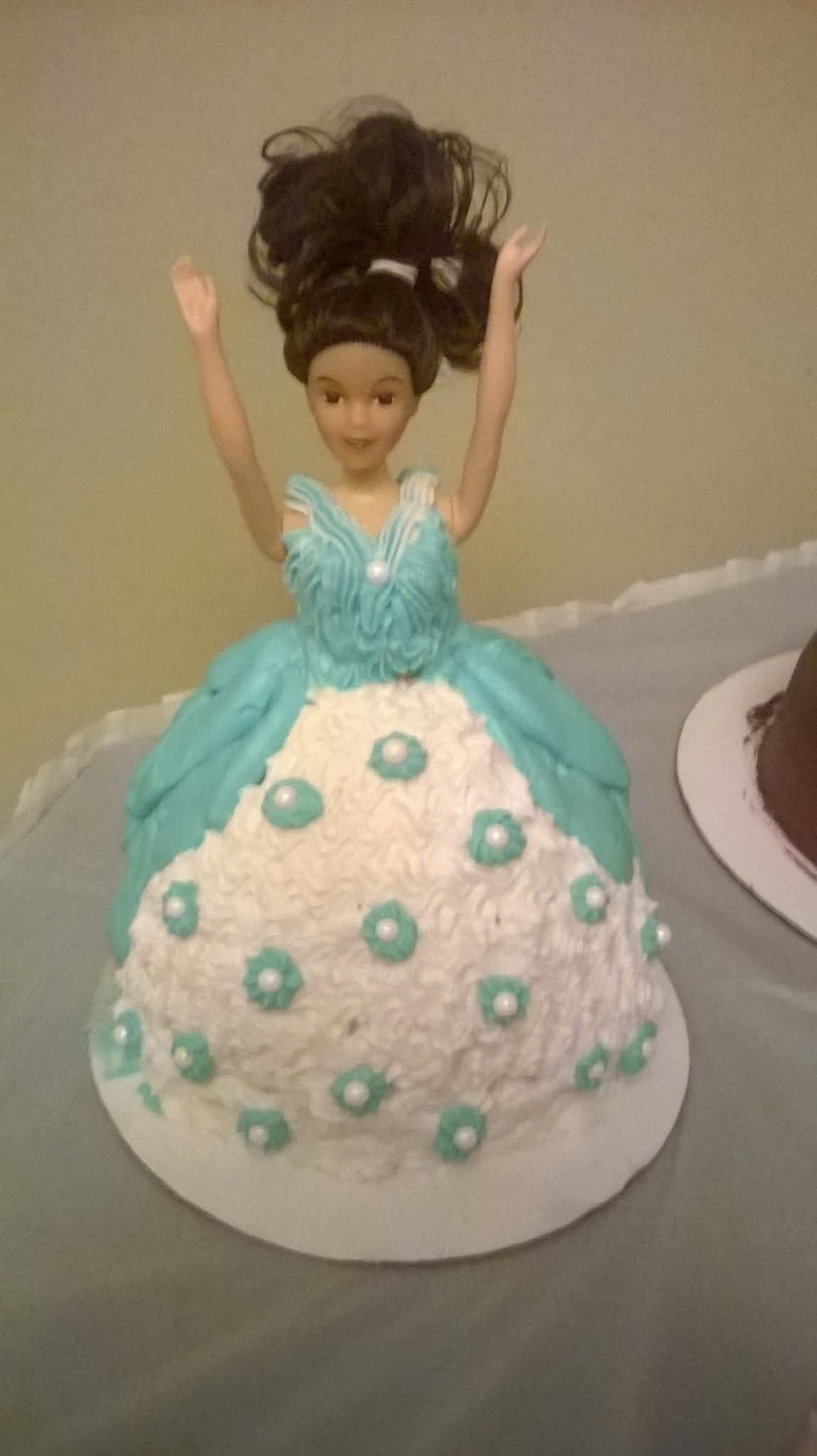 Teal Doll Cake